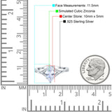 Marquise Art Deco Wedding Bridal Ring Simulated Cubic Zirconia 925 Sterling Silver