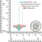 Marquise Art Deco Wedding Bridal Ring Simulated Cubic Zirconia 925 Sterling Silver