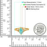 Marquise Art Deco Wedding Bridal Ring Simulated Cubic Zirconia 925 Sterling Silver