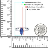 Infinity Twist Marquise Wedding Ring Simulated Cubic Zirconia 925 Sterling Silver