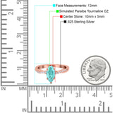 Infinity Twist Marquise Wedding Ring Simulated Cubic Zirconia 925 Sterling Silver