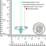 Infinity Twist Marquise Wedding Ring Simulated Cubic Zirconia 925 Sterling Silver