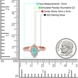 Infinity Twist Marquise Vintage Wedding Ring Simulated Cubic Zirconia 925 Sterling Silver