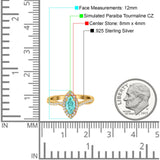 Infinity Twist Marquise Vintage Wedding Ring Simulated Cubic Zirconia 925 Sterling Silver