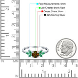 Marquise Wedding Ring Green Emerald Simulated Cubic Zirconia 925 Sterling Silver