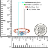 Marquise Wedding Ring Simulated Cubic Zirconia 925 Sterling Silver