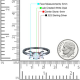 Marquise Wedding Ring Simulated Cubic Zirconia 925 Sterling Silver