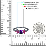 Marquise Wedding Ring Ruby Simulated Cubic Zirconia 925 Sterling Silver