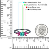 Marquise Wedding Ring Ruby Simulated Cubic Zirconia 925 Sterling Silver