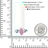 Infinity Twist Green Simulated Emerald Marquise Wedding Ring Simulated Cubic Zirconia 925 Sterling Silver