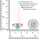 Emerald Cut Art Deco Engagement Ring Simulated Cubic Zirconia 925 Sterling Silver
