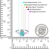 Emerald Cut Art Deco Engagement Ring Simulated Cubic Zirconia 925 Sterling Silver