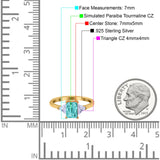 Emerald Cut Art Deco Engagement Ring Simulated Cubic Zirconia 925 Sterling Silver