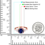 Cushion Cut Marquise Art Deco Wedding Ring Round Simulated Cubic Zirconia 925 Sterling Silver