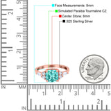 Cushion Cut Marquise Art Deco Wedding Ring Round Simulated Cubic Zirconia 925 Sterling Silver