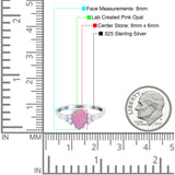 Teardrop Pear Art Deco Wedding Bridal Engagement Ring Round Simulated Cubic Zirconia 925 Sterling Silver