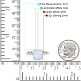 Half Eternity Art Deco Cushion Cut Wedding Engagement Bridal Ring Round Simulated Cubic Zirconia 925 Sterling Silver