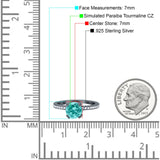 Art Deco Wedding Engagement Bridal Ring Half Eternity Round Simulated Cubic Zirconia 925 Sterling Silver