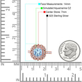 Halo Vintage Style Art Deco Solitaire Accent Cushion Wedding Engagement Ring Round Simulated Cubic Zirconia 925 Sterling Silver