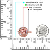 Halo Vintage Style Art Deco Solitaire Accent Cushion Wedding Engagement Ring Round Simulated Cubic Zirconia 925 Sterling Silver