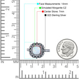 Halo Vintage Style Art Deco Solitaire Accent Cushion Wedding Engagement Ring Round Simulated Cubic Zirconia 925 Sterling Silver