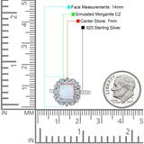 Halo Vintage Style Art Deco Solitaire Accent Cushion Wedding Engagement Ring Round Simulated Cubic Zirconia 925 Sterling Silver