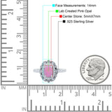 Halo Vintage Style Art Deco Solitaire Accent Oval Wedding Engagement Ring Simulated Cubic Zirconia 925 Sterling Silver