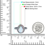 Teardrop Pear Art Deco Vintage Engagement Ring Round Simulated Cubic Zirconia 925 Sterling Silver