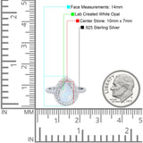 Teardrop Pear Art Deco Vintage Engagement Ring Round Simulated Cubic Zirconia 925 Sterling Silver