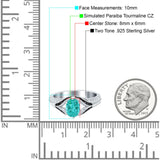 Art Deco Oval Engagement Ring Black Simulated Cubic Zirconia 925 Sterling Silver