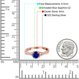 Art Deco Wedding Engagement Ring Round Simulated Cubic Zirconia 925 Sterling Silver