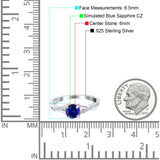 Art Deco Wedding Engagement Ring Round Simulated Cubic Zirconia 925 Sterling Silver