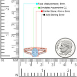 Split Shank Halo Oval Wedding Engagement Ring Round Black Simulated Cubic Zirconia 925 Sterling Silver