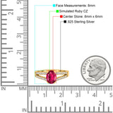 Split Shank Halo Oval Wedding Engagement Ring Round Black Simulated Cubic Zirconia 925 Sterling Silver