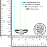 Split Shank Halo Oval Wedding Engagement Ring Round Black Simulated Cubic Zirconia 925 Sterling Silver