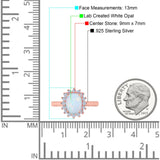 Halo Art Deco Oval Wedding Engagement Bridal Ring Round Simulated Cubic Zirconia 925 Sterling Silver