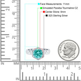 Art Deco Engagement Bridal Ring Hexagon Round Simulated Cubic Zirconia 925 Sterling Silver