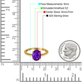 Oval Cut Cathedral Solitaire Wedding Engagement Ring Simulated Cubic Zirconia 925 Sterling Silver