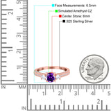 Three Stone Vintage Engagement Bridal Ring Round Simulated Cubic Zirconia 925 Sterling Silver