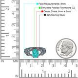 Oval Solitaire Celtic Wedding Ring Simulated Cubic Zirconia 925 Sterling Silver