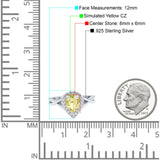 Teardrop Pear Twist Infinity Shank Wedding Ring Simulated Cubic Zirconia 925 Sterling Silver