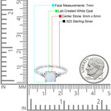 Art Deco Cushion Three Stone Wedding Bridal Ring Round Simulated Cubic Zirconia 925 Sterling Silver