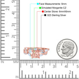 Two Piece Bridal Set Art Deco Princess Cut Wedding Engagement Marquise Round Simulated Cubic Zirconia 925 Sterling Silver