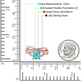 Two Piece Art Deco Emerald Cut Wedding Engagement Ring Marquise Simulated Cubic Zirconia 925 Sterling Silver