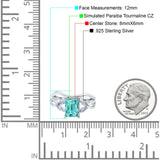 Two Piece Art Deco Emerald Cut Wedding Engagement Ring Marquise Simulated Cubic Zirconia 925 Sterling Silver