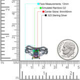 Two Piece Art Deco Emerald Cut Wedding Engagement Ring Marquise Simulated Cubic Zirconia 925 Sterling Silver