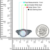 Halo Art Deco Wedding Engagement Ring Round Simulated Cubic Zirconia 925 Sterling Silver