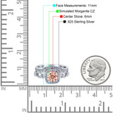 Two Piece Art Deco Wedding Engagement Bridal Set Ring Band Round Simulated Cubic Zirconia 925 Sterling Silver
