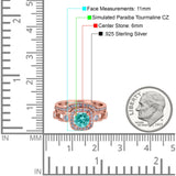 Two Piece Art Deco Wedding Engagement Bridal Set Ring Band Round Simulated Cubic Zirconia 925 Sterling Silver