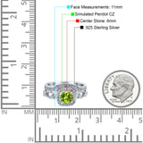 Two Piece Art Deco Wedding Engagement Bridal Set Ring Band Round Simulated Cubic Zirconia 925 Sterling Silver